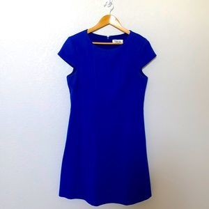 Blue fit and flare dress
